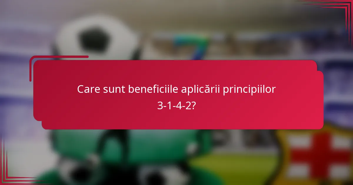 Care sunt beneficiile aplicării principiilor 3-1-4-2?