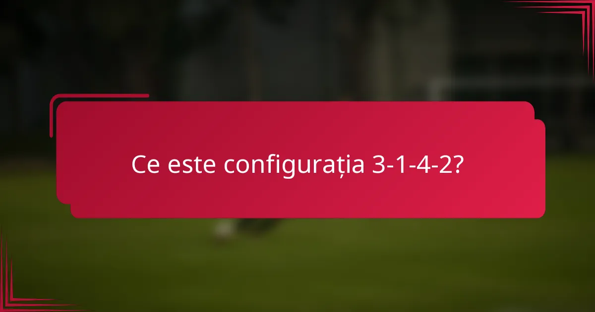 Ce este configurația 3-1-4-2?