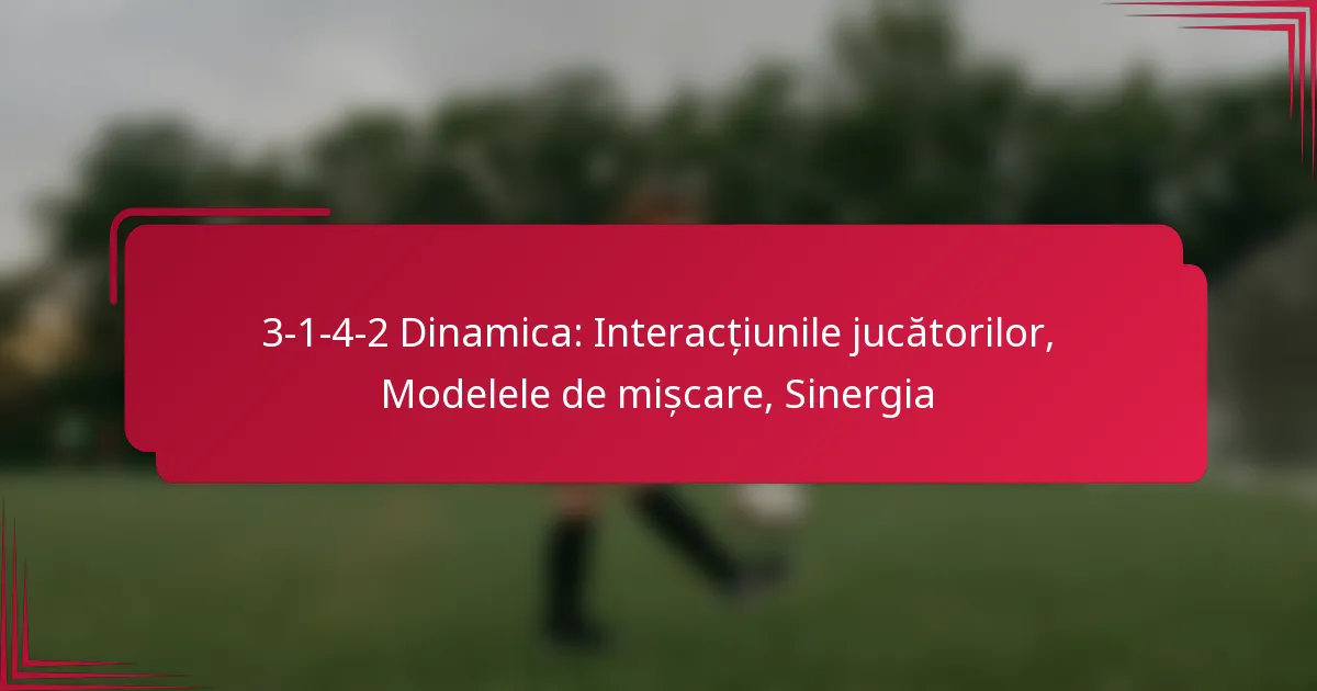 You are currently viewing 3-1-4-2 Dinamica: Interacțiunile jucătorilor, Modelele de mișcare, Sinergia