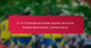 Read more about the article 3-1-4-2 Formație de fotbal: Ajustări de formă, Analiza adversarului, Scenarii de joc