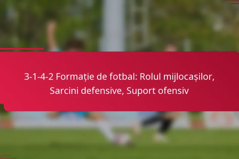 3-1-4-2 Formație de fotbal: Rolul mijlocașilor, Sarcini defensive, Suport ofensiv