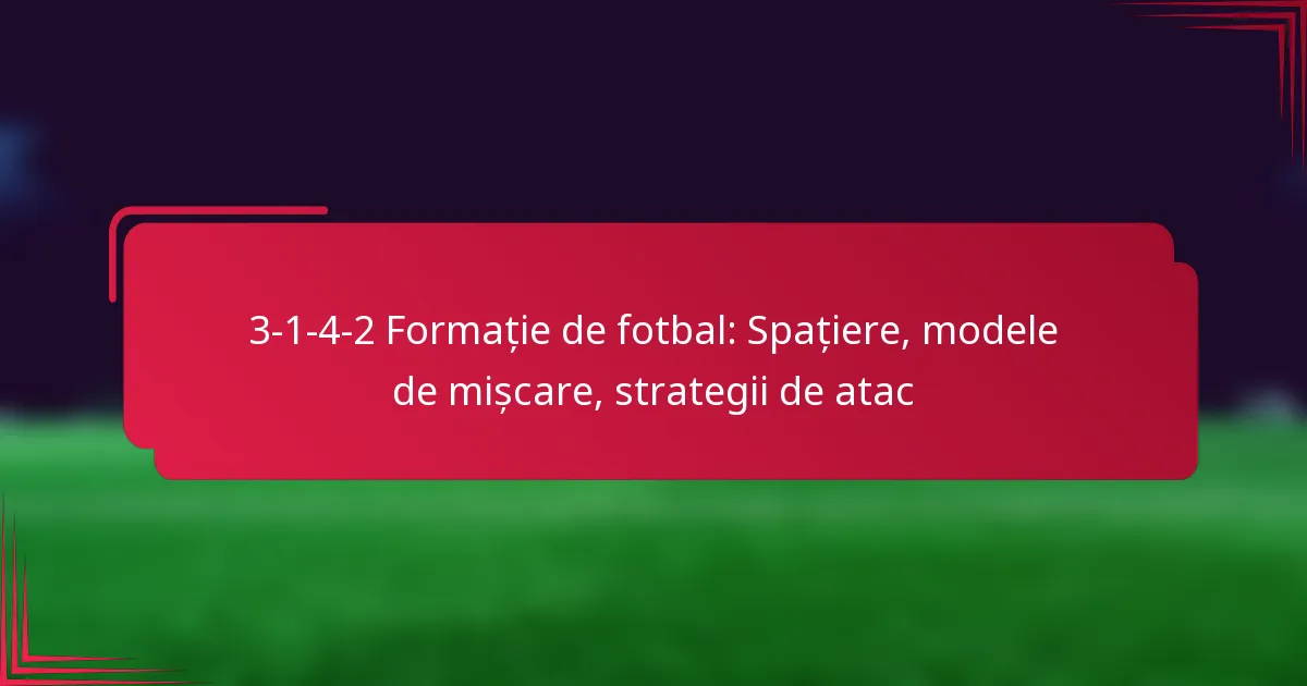 Read more about the article 3-1-4-2 Formație de fotbal: Spațiere, modele de mișcare, strategii de atac