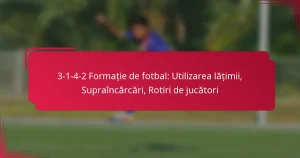 Read more about the article 3-1-4-2 Formație de fotbal: Utilizarea lățimii, Supraîncărcări, Rotiri de jucători