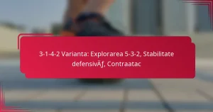 Read more about the article 3-1-4-2 Varianta: Explorarea 5-3-2, Stabilitate defensivă, Contraatac