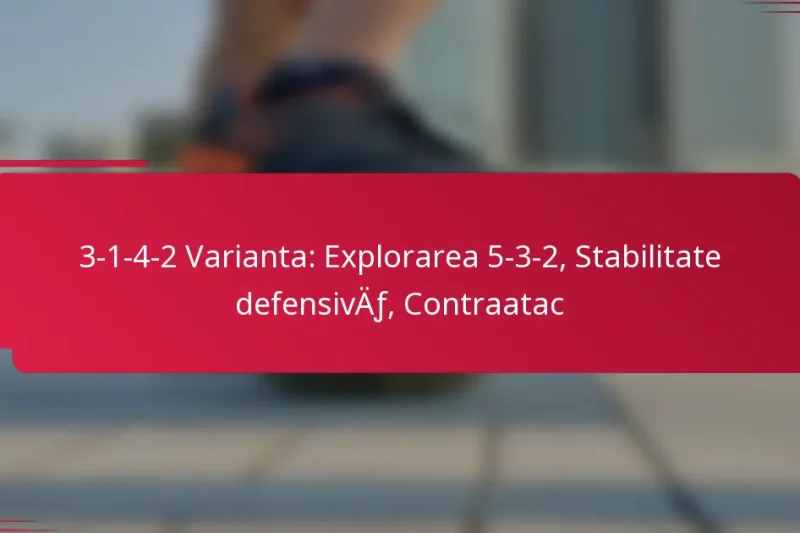 3-1-4-2 Varianta: Explorarea 5-3-2, Stabilitate defensivă, Contraatac
