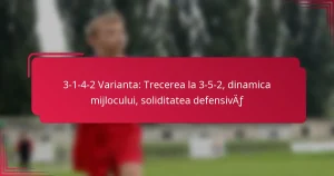 Read more about the article 3-1-4-2 Varianta: Trecerea la 3-5-2, dinamica mijlocului, soliditatea defensivă
