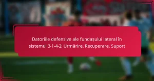 Read more about the article Datoriile defensive ale fundașului lateral în sistemul 3-1-4-2: Urmărire, Recuperare, Suport