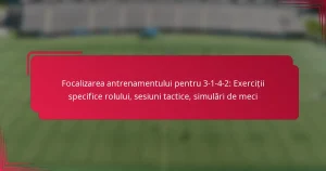 Read more about the article Focalizarea antrenamentului pentru 3-1-4-2: Exerciții specifice rolului, sesiuni tactice, simulări de meci