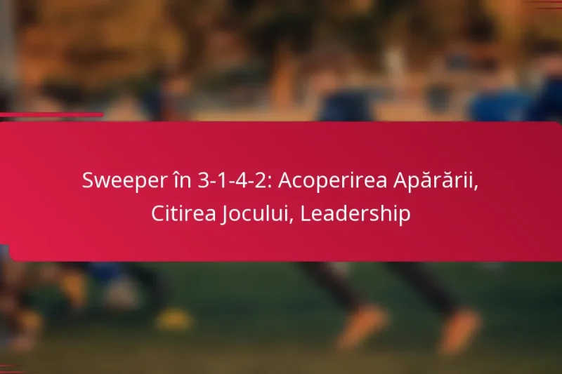 Sweeper în 3-1-4-2: Acoperirea Apărării, Citirea Jocului, Leadership